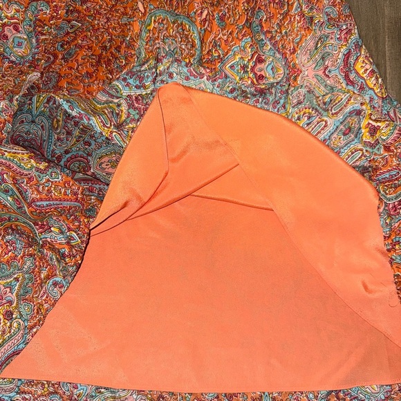 Sundance Silk Paisley Print Dress Size 8 - Picture 7 of 9